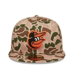Baltimore Orioles New Era 59FIFTY Hat 7 1/4‎ MLB Duck Camo 1983 World Series